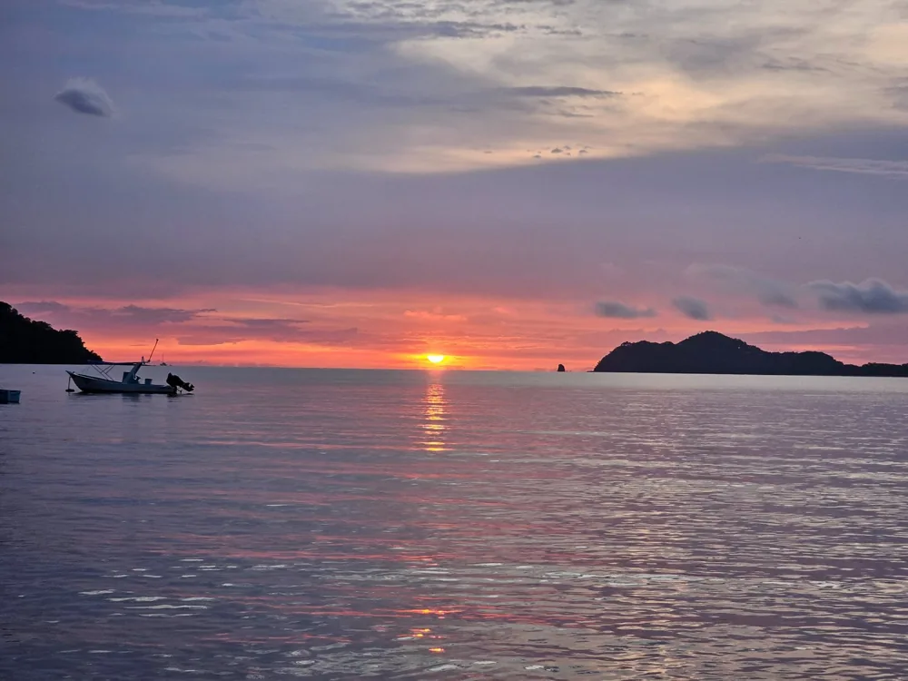 Playas del Coco bay sunset in Guanacaste